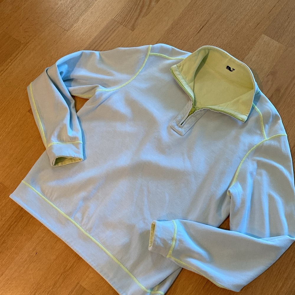 ❌SOLD tan VINEYARD VINES small reversible pullover sweatshirt - Picture 3 of 4